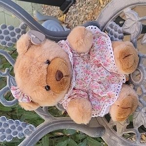 Summit Collection Vintage Heartwarmers Brown Plush Bear